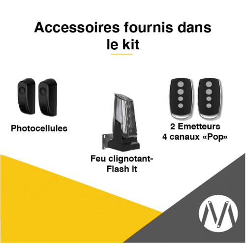 Motorisation de portail battant : Kit Moteurs battant à bras Swing it B 24v - LIGHT